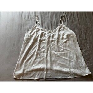 Lane Bryant Lace-Trim Satin Cami White/Ivory Plus Size 16